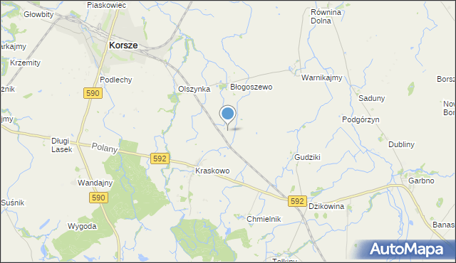 mapa Kolonia Kraskowo, Kolonia Kraskowo na mapie Targeo